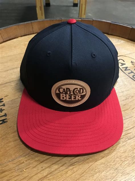 Classic Snapback Hat With Leather Logo Patch Cape Cod Beer Cape Cod