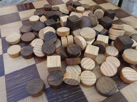 Handmade Recycled Wooden Gaming Pieces Handmade Games Handmade Wooden