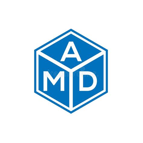 Amd Letter Logo Design On Black Background Amd Creative Initials