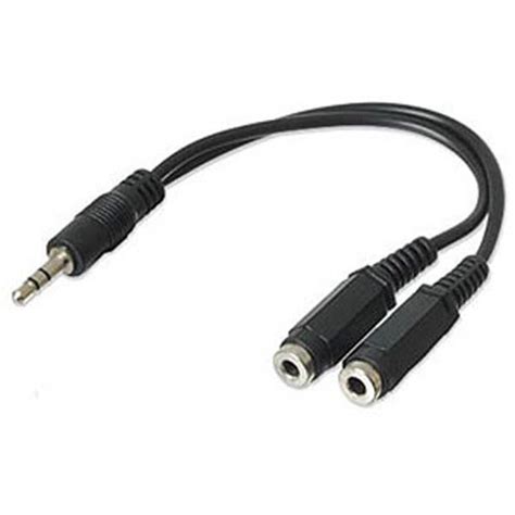 3.5mm male to female stereo audio extension cable. 3.5 mm Stereo Headphone Splitter Male to Female Dual ...