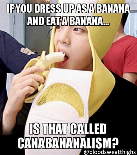 Jin Bangtan Bangtanboys Meme Bts Btsmemes Banana Cannibalism