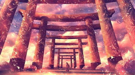 Temple Japanese Inspiration Anime Digital Art By Armand Michel Fine