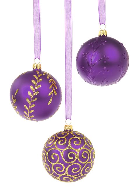 20 Purple And Silver Baubles