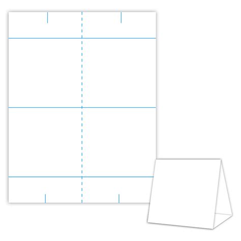 How to make birthday card in ms word. Table Tent Design Template Blank Table Tent - White ...