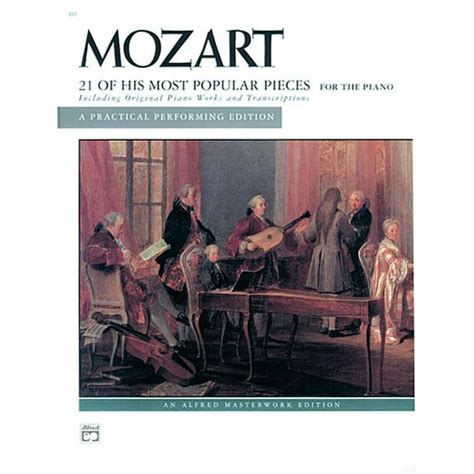 Mozart 21 Of His Most Popular Pieces Paperback
