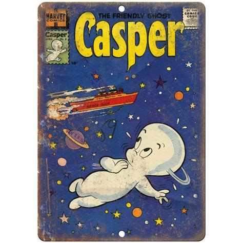 Casper The Friendly Ghost Harvey Comics 10 X 7 Reproduction Metal Si Rusty Walls Sign Shop