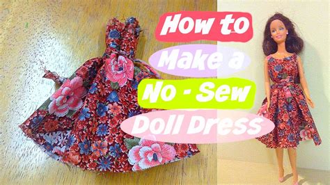How To Make A No Sew Doll Dress Youtube