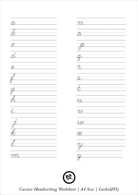 5 Printable Cursive Handwriting Worksheets For Beautiful Penmanship 547
