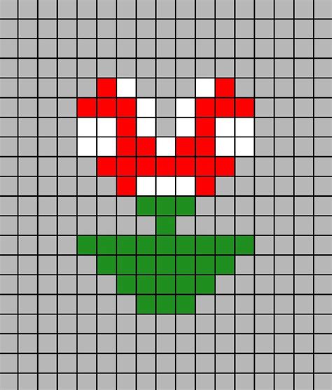 A Small Pixel Art Template Of The Mario Plant From The Nintendo Game