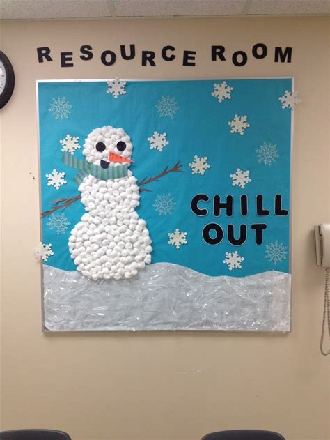 You can use cardboard, construction paper or a colored paper bag for this crayon box. Chill Out winter bulletin board...cute! | Christmas ...