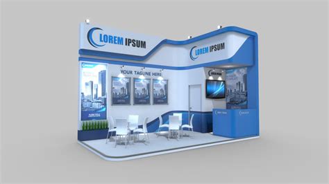 3d Exhibition Stand 014 Download Free 3d Model By Fasihlisan