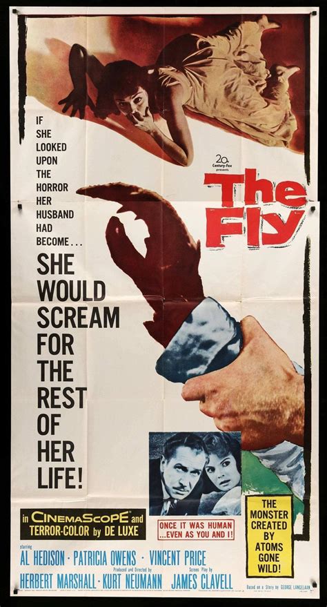 The Fly 1958 Original Three Sheet Movie Poster 41 X
