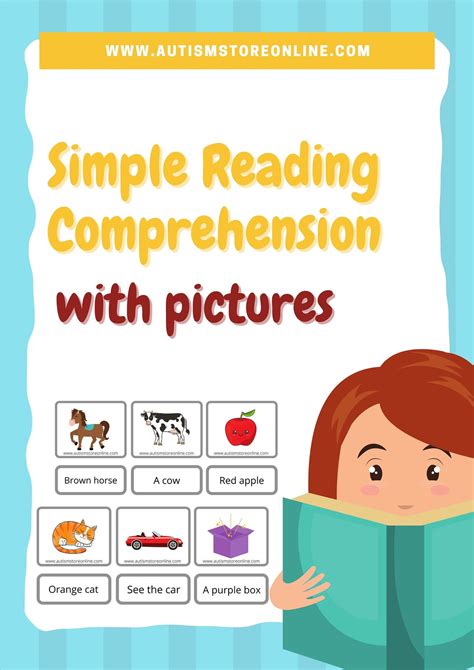 Simple Reading Comprehension With Pictures Reading Autism Sped