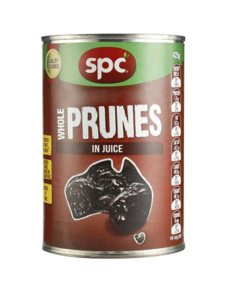 Spc Prunes In Juice 425g Allys Basket Direct From Australia