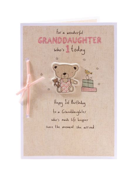 Babe Bear St Birthday Card For Grandbabe Clintons Hallmark Birthday Card St