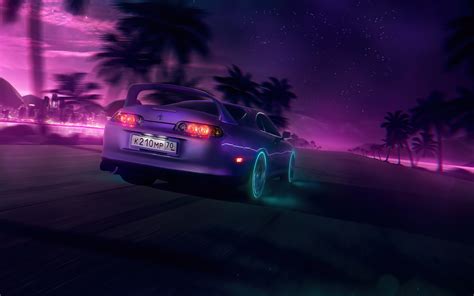 1920x1200 Neonnight Toyota Supra 4k 1080p Resolution Hd 4k Wallpapers