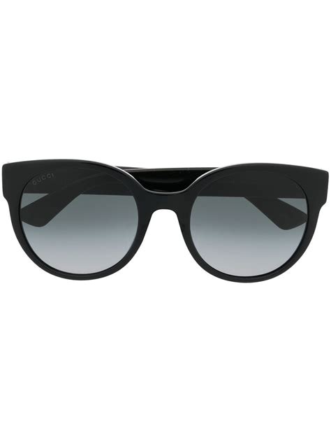 Gucci Eyewear Gg Logo Round Frame Sunglasses Farfetch