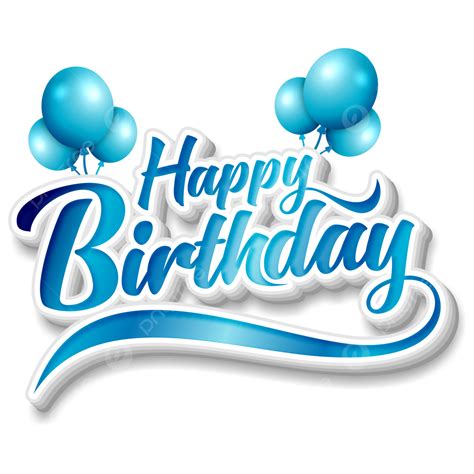 Happy Birthday Text Vector Png Images Happy Birthday Text With Blue 39530 Hot Sex Picture