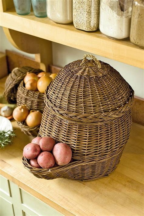 Onion potato & garlic storage basket. Onion & Potato Storage Baskets | Gardeners.com