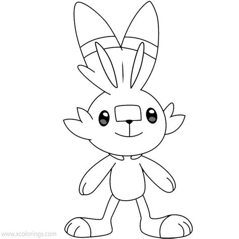 Pokemon Scorbunny Coloring Pages Coloring Pages