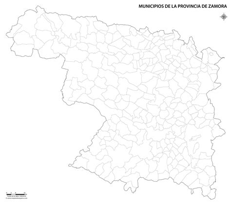 Mapa Mudo De La Provincia De Zamora