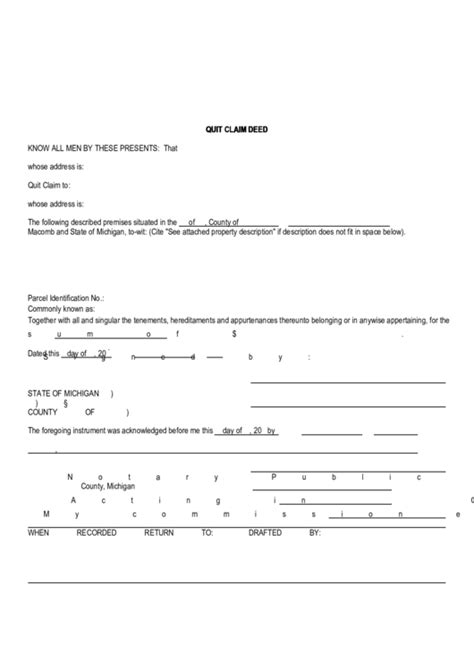 Now for that, these form templates come in handy. Fillable Quit Claim Deed printable pdf download