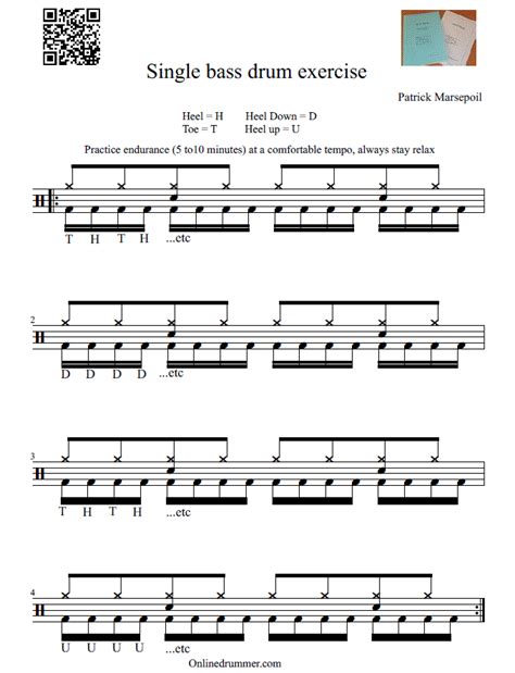 Here are 165 free drum transcriptions & drum sheet music! Single Bass Drum Exercises - Drum Sheet Music ...