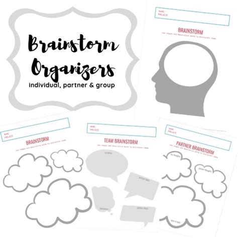 Brainstorm Graphic Organizers Brainstorming Graphic Organizer