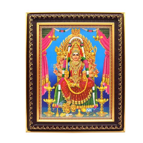 Goddess Sri Samayapuram Mariamman Photo Frame Puja N Pujari Book