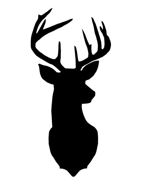 Deer Outline Clipart Black And White Clipground