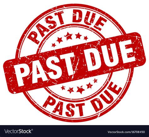 Past Due Stamp Royalty Free Vector Image Vectorstock