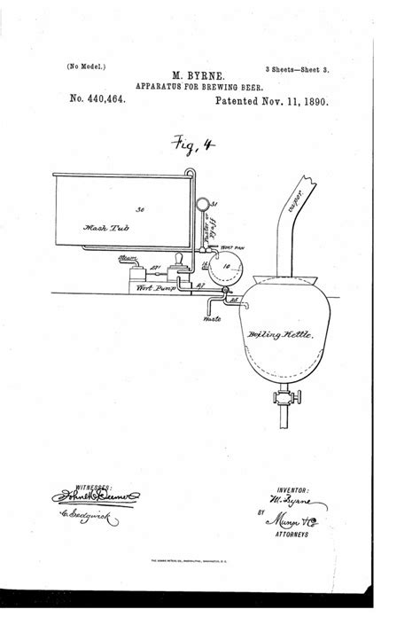 Patent No 440464a Apparatus For Brewing Beer Brookston Beer Bulletin