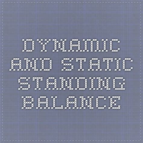 Dynamic And Static Standing Balance Occupational Therapy Activities