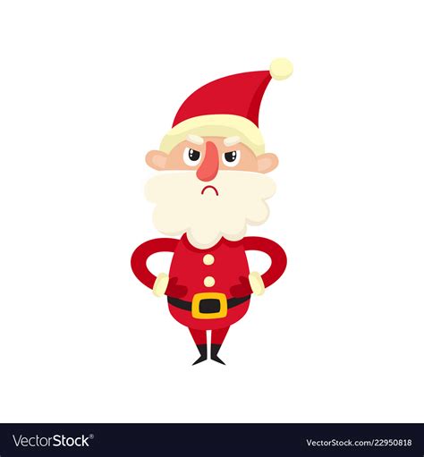 Cute Santa Claus Upset Cartoon Royalty Free Vector Image