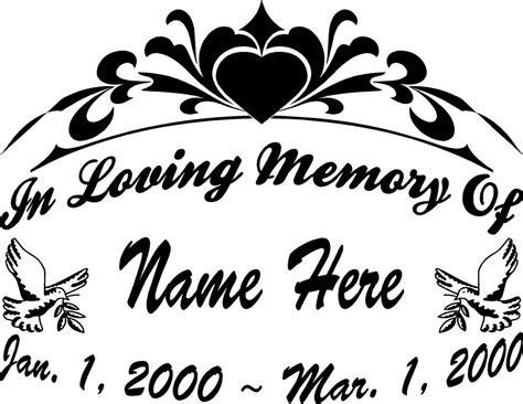 In Loving Memory Of Dove 11 Large Decal Window Memorial
