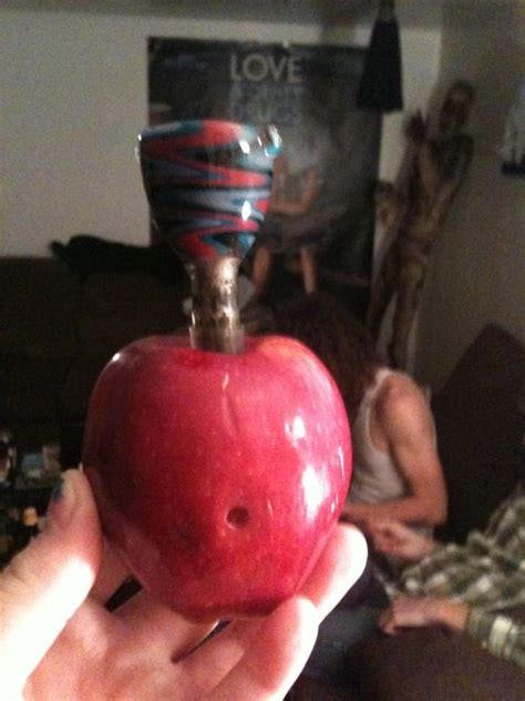 This Is An Apple Bong This Is Use To Mix The Smoke From The Bong That S In The Apple With The