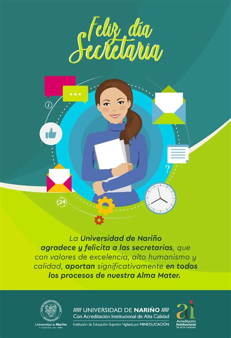 On secretary's day every year, i give chocolates to my secretaries and organize a party for them in the office. Feliz día Secretaria - Universidad de Nariño