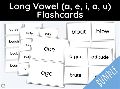Flashcards Vowel Sounds Long Vowels Printable Flash Cards Etsy