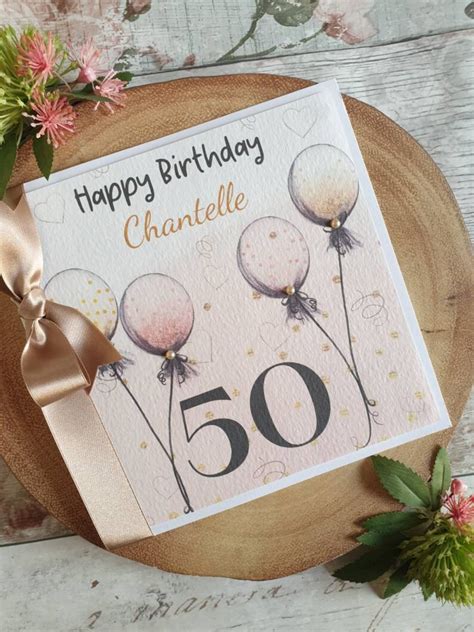 Ladies 50th Birthday Card Etsy