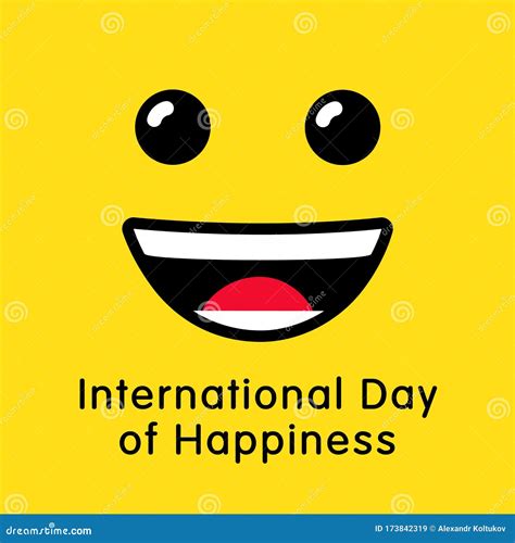 International Day Of Happiness Banner Stock Vector Illustration Of