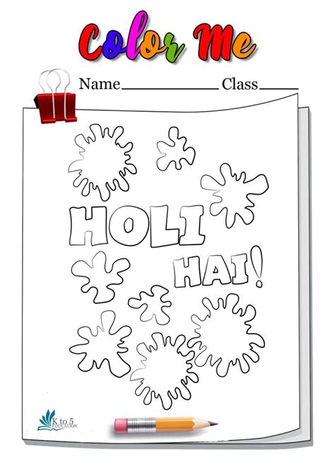 Holi Coloring Pages Kto5education Free Lesson Resources For Pre To