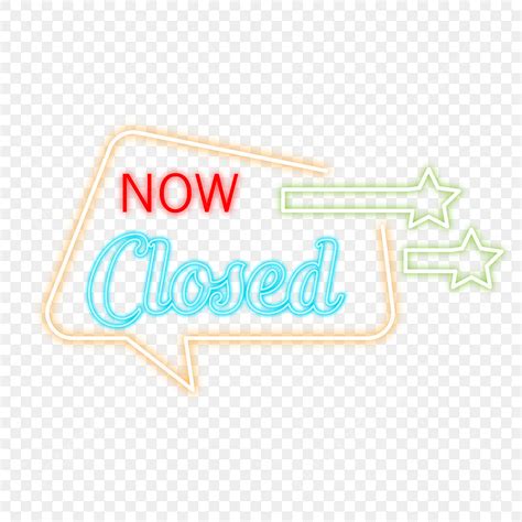 Now Open Neon Vector Png Images Now Closed Letter Sign Neon Design