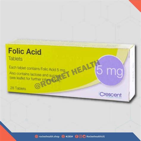 Folic Acid 5mg Folic Acid Uk Tablet 28s Rocket Health