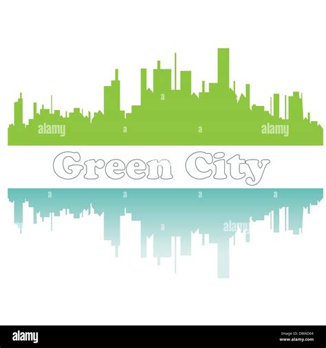 Boceto de la ciudad verde Ilustración vectorial Imagen Vector de stock