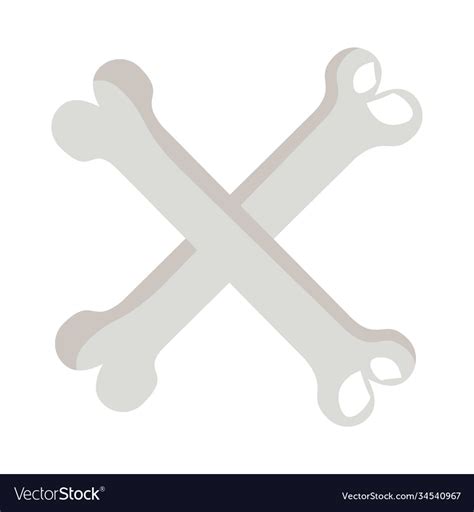 Bones Crossed Isolated Style Icon Royalty Free Vector Image