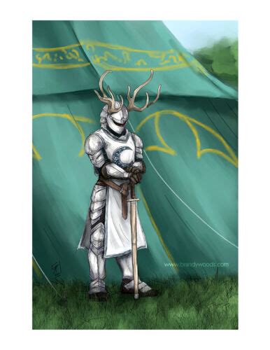 Fantasy Faerie Fairy Knight Warrior Art Artwork Print Elf Brandy Woods