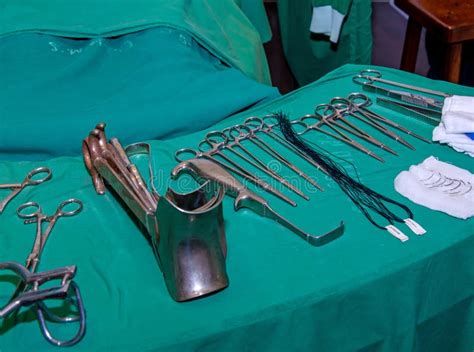 Surgeon And Old Surgical Tools Stock Photo Image Of Coat