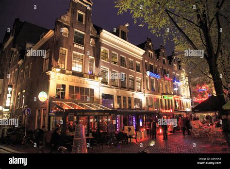 Netherlands Amsterdam Leidseplein Nightlife Stock Photo Alamy