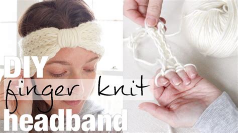 How To Finger Knit A Turban Headband No Sewing Full Tutorial With