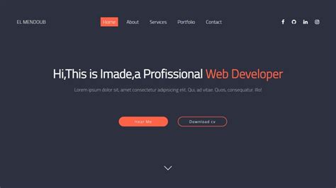 Build A Complete Responsive Personal Portfolio Website Using Html CSS Part The Hero